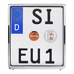 Kennzeichenhalter in chrom f�r Motorrad mit galvanisierter Oberfl�che f�r die Kennzeichengr��e 180mm x 200mm