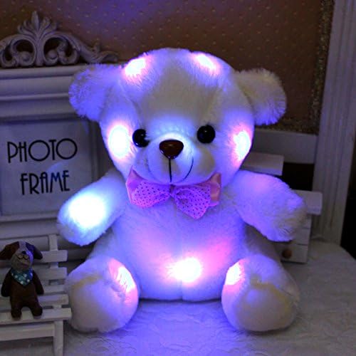 Yestful Shining Bow Tie Bear Cute Panda Plush Toy-white