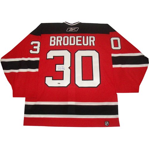 Steiner Sports NHL New Jersey Devils Martin Brodeur Red Reebok Replica Devils Jersey