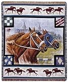 Day At The Races Horse Theme Horse Racing Tapestry Throw 50