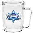 Bar Mitzvah Star of David 18 oz Insulated Coffee Mug, Clear