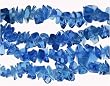 36 inch Endless Chip Necklace (approx. 8mm) - Quartz Dyed Blue