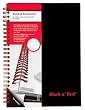 Black n' Red Twin Wire Hardcover Notebook, 8-1/4 x 5-7/8 Inches, Black, 70 sheets (L67000)
