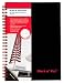 Black n' Red Twin Wire Hardcover Notebook, 8-1/4 x 5-7/8 Inches, Black, 70 sheets (L67000)