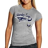 NHL Old Time Hockey Buffalo Sabres Ladies Ash Vivian 2010 Stanley Cup Playoffs T-shirt (Large)