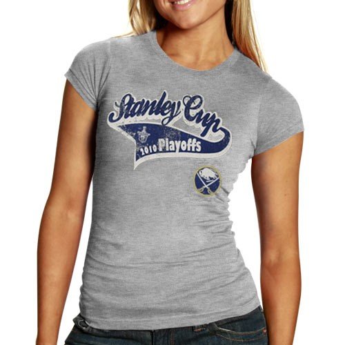 Old Time Hockey Buffalo Sabres Ladies Ash Vivian 2010 Stanley Cup Playoffs T-shirt (Medium)