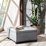 Madison Park Aspen Ottoman - Charcoal - 29.5W x 29.5D x 16H"