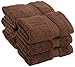 Superior Egyptian Cotton Pile Face Towel/Washcloth Set of 6, Ultra Soft Luxury Towels, Thick Plush Essentials, Absorbent Heavyweight, Guest Bath, Hotel, Spa, Home Bathroom, Shower Basics, Chocolate