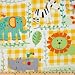 44'' Wide Zoo Friends Flannel Animal Plaid White Fabric By The Yard