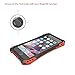 iPhone 6 case, Meiya New Aluminum metal shockproof Gorilla Glass weather proof heavy duty armor premium full protection case for iPhone 6 4.7 inch (Black+Red)