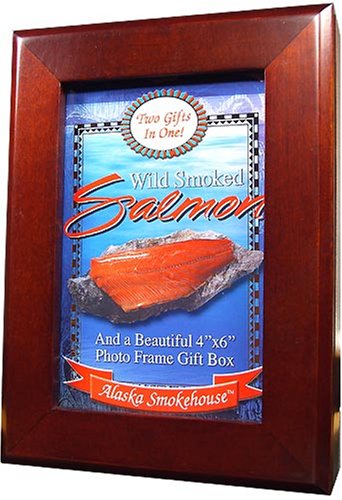 Smoked Salmon Small Photo Frame Natural Style, 4 oz by Alaska Smokehouse
