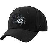 Zephyr South Carolina Gamecocks Black Vortex Fitted Hat