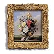 Flowers in an Urn - Gold Frame Magnet with pop-out easel (2-3/4" x 2-1/2")