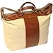 Floto Piana Canvas Tote Bag w/ Leather Trim Travel Totes, Canvas