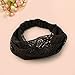 Elegant Women Black Bandanas Lace Headwrap Headband Girls' Hair Accessory Gift (Coffee)