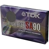 TDK SA 90 minute Super High Resolution Type II Audio Cassette Tape