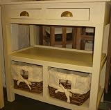 Reclaimed Pallet Wood Table with 2 Rattan Drawers