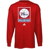 Philadelphia 76ers Red Primary Logo Long Sleeve T-Shirt