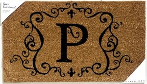 Monogram Coir Doormat Insert - P