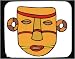 Mouse Pad with ancient, decorative, item, South America, Argentina, mask, historical, relic, article, artifact, antique, designer