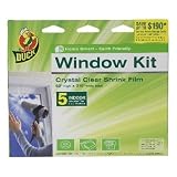Duck Brand 1299529 Indoor 5-Window Shrink Film Kit, 62-by-210-Inch