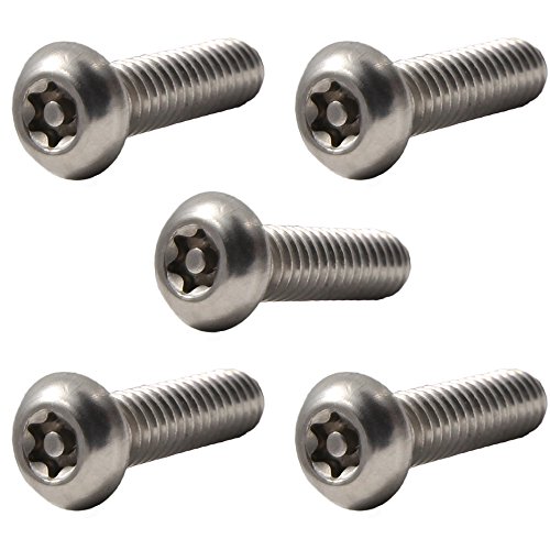 3/8-16 x 1/2" Button Head Torx Security Machine Screw Bolt Screws Stainless Steel Tamper Resistant, Qty 5 Thread size 3/8-16 x 1/2" Length