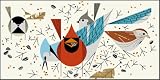Charley Harper Lithograph Birdfeeders