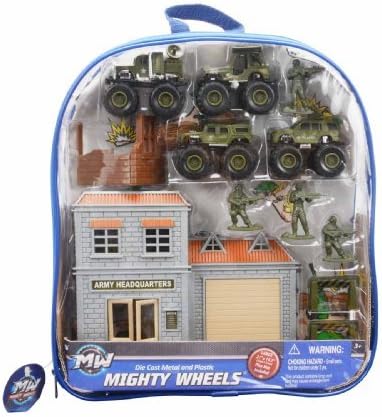 Mighty Wheels 3 Diecast Police Vehicle in Backpack by Mighty Wheels