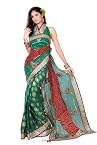WSR1109 : Look effortless with this Rama and red color designer saree.