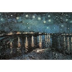 (24x36) Vincent Van Gogh (Starry Night Over the Rhone) Art Poster Print
