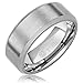Cavalier Jewelers 8MM Jewelry Grade Stainless Steel Ring Wedding Band with Brushed Top