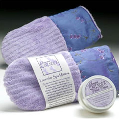 Sonoma Lavender Spa Mitts - Embroidered Lavender