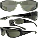 SAFETY GLASSES TITAN INTEGRITY UV400 SUNGLASSES ANSI Z87.1 EYE PROTECTION TWO TONE GREY/BLACK FRAME SMOKE LENSES