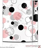 Sony PS3 Skin Lots of Dots Pink on White