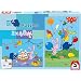 Schmidt Spiele 55073 - Die Sendung mit dem Elefanten, Geburtstagsfeier mit Elefant und Hase, 2x48 Teile Puzzle