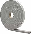 MD 02295 1/2-Inch X 3/8-Inch X 10-Feet High Density Foam Tape with Adhesive Closed Cell, Gray