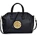 Dasein Faux Buffalo Leather Golden Emblem Weekender Tote, Satchel, Shoulder Bag, Tablet iPad Bag