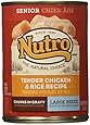 NUTRO Large Breed Senior Tender Chicken and Rice Recipe Chunks in Gravy Canned Dog Food (Pack of 12)