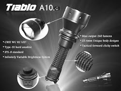 Tiablo A10-G CREE WC R2 LED Flashlight