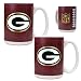 Green bay Packers NFL 2pc Gameball Ceramic Mug Set - Primary logo by Great American Products