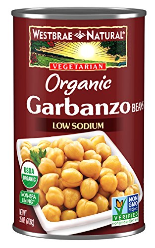 Westbrae NaturalOrganic Garbanzo Beans, No Salt Added, 25 Oz (Pack of 12)