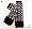 Hearts - Black (Cream and Pink Hearts with Ruffle)