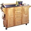 Home Styles 5086-95 Stainless Steel Top Kitchen Cart, Natural
