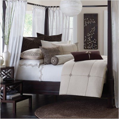 Bundle-95 Mantre Mini Comforter Set in Linen Size: King
