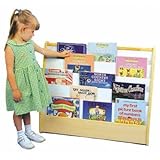 Early Childhood Resources 2 Sided Kids Pick-A-Book Stand with Dry-Erase Board and Storage Cubbie