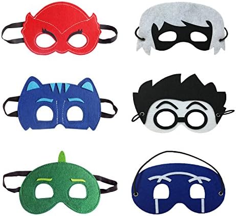 PJ Masks Set of 6 Catboy Owlette Gekko Romeo Luna Ninja Mask Costumes