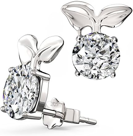 Freeman Jewels Baby Girl Earrings Sterling Silver 5mm Round-Cut Cubic Zirconia Stud Earrings April