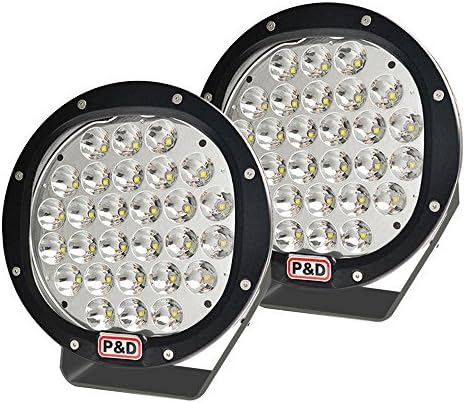 YESER 1 Pair 9 Inch Round 280W Cree Led Driving Light Spot Flood Beam for off-road 4wd 4x4 Jeep Truck Car ATV SUV Boat（Black）