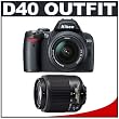 Nikon D40 6.1MP Digital SLR Camera Kit with Nikon 18-55mm AF-S Lens + Nikon 55-200mm ED AF-S Lens