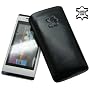 Sony Ericsson Aino Etui Leder Tasche Original SunCase Produkt ( Schwarz)